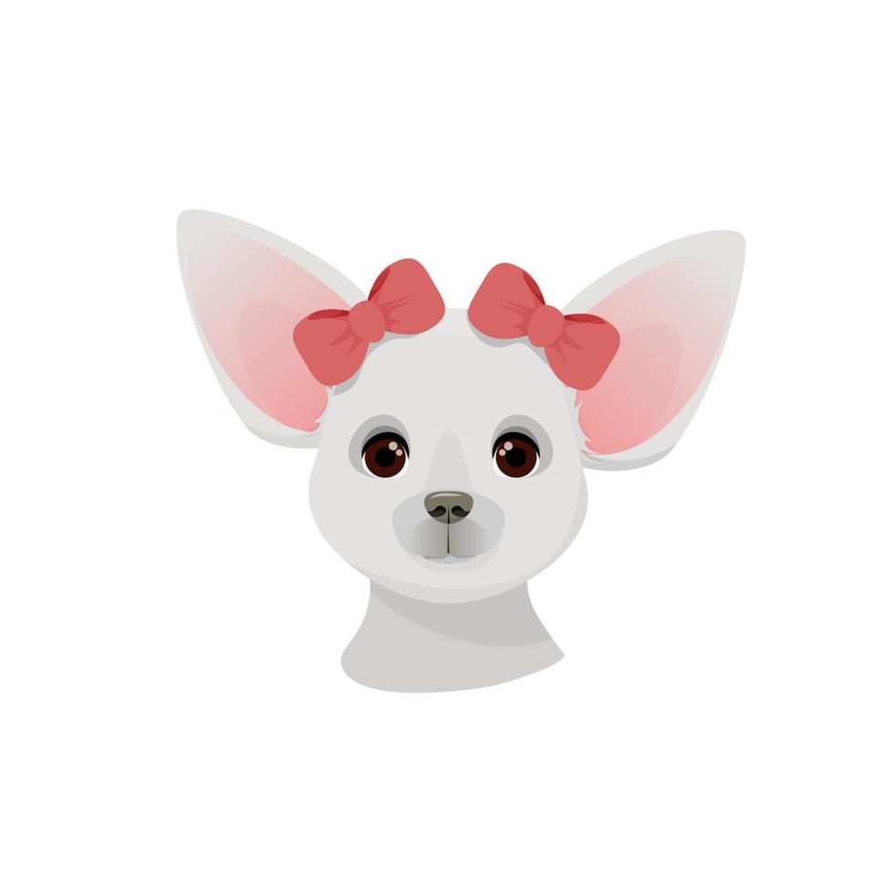 Gray chihuahua with red bows vector