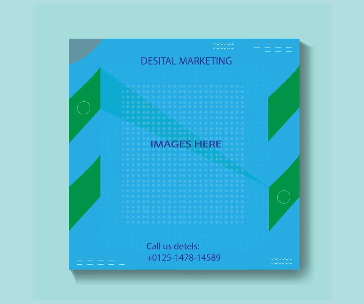 Digital business marketing social media post and web banner Pro Vector