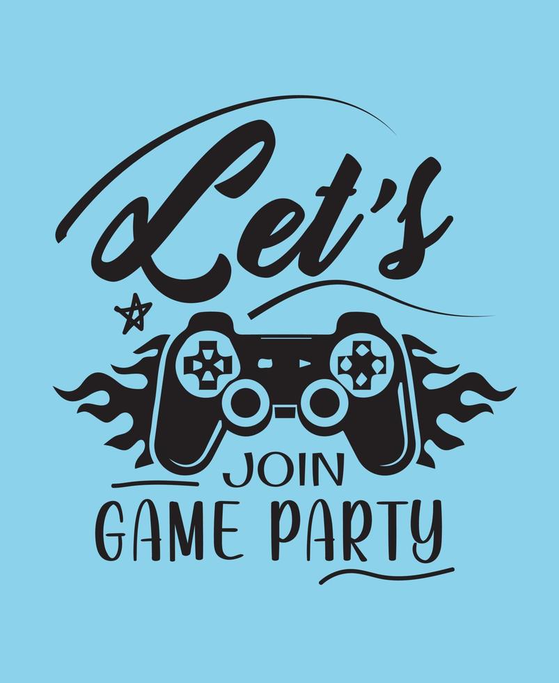 Typography game t shirt template design. vector