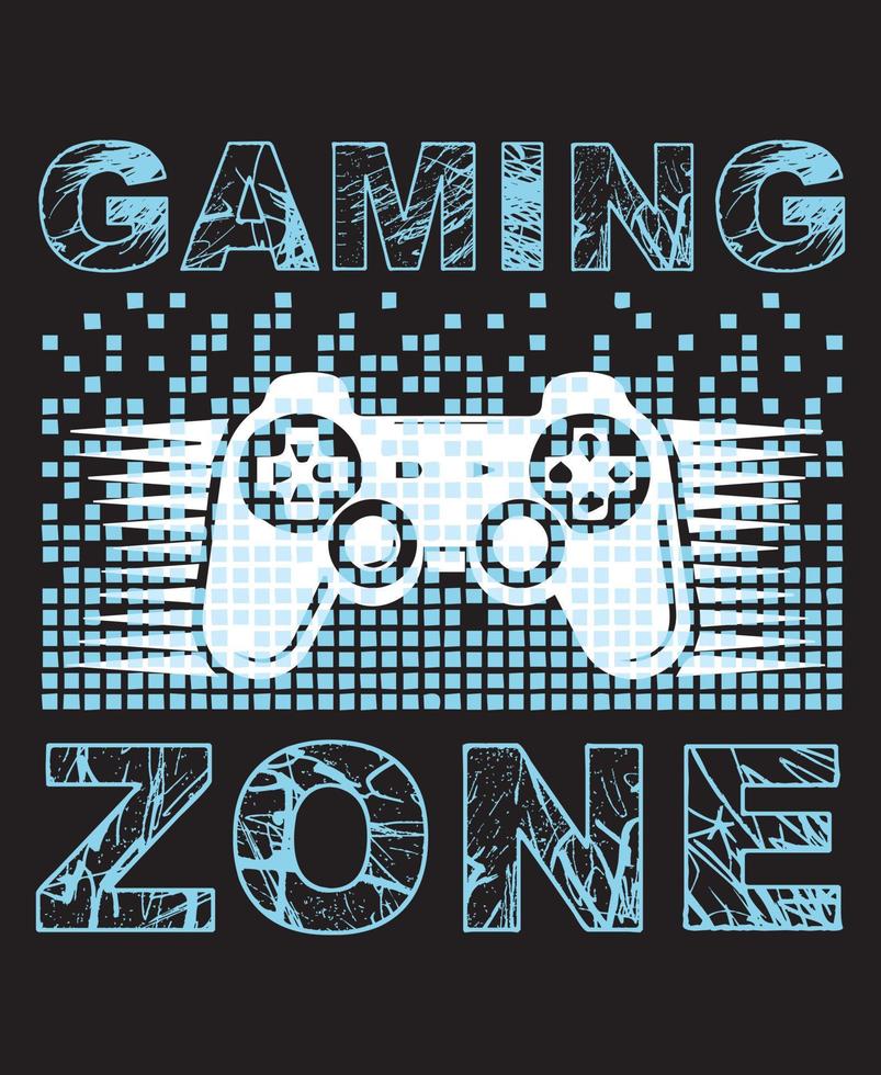 Colorful gaming zone t shirt template design. vector