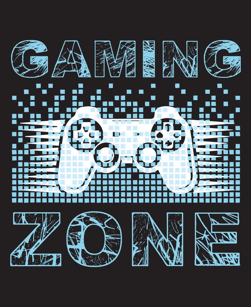 Colorful gaming zone t shirt template design. vector