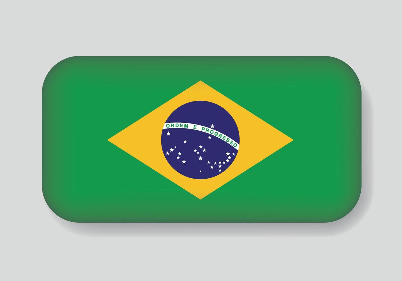aislado de la bandera vectorial de brasil. diseño de bandera de ilustración vectorial. vector