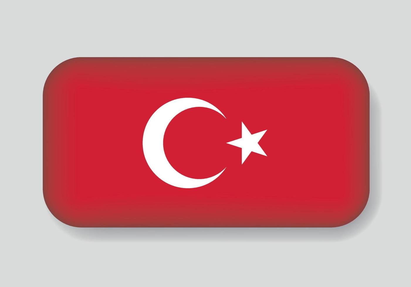 aislado de la bandera de vector de Turquía. diseño de bandera de ilustración vectorial.