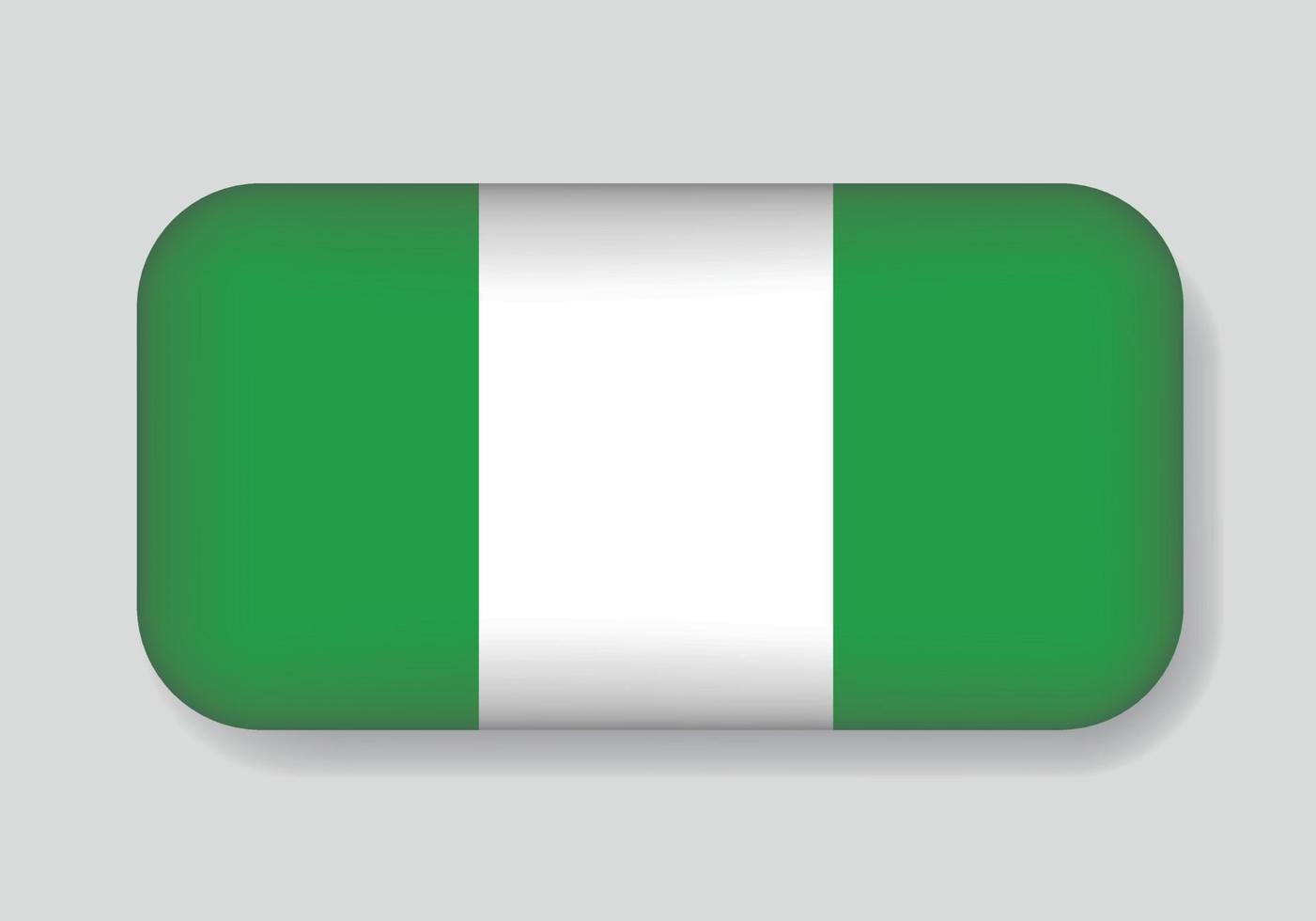 aislado de la bandera vectorial de nigeria. diseño de bandera de ilustración vectorial. vector