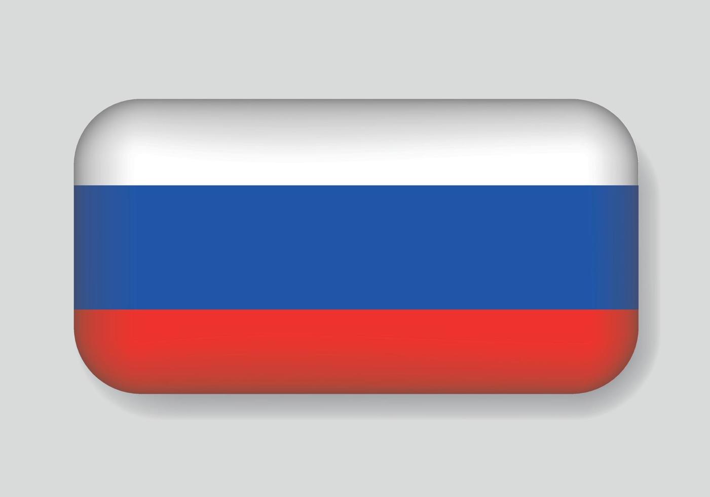 Isolated of the Russia on a button, Vector illustration flag design