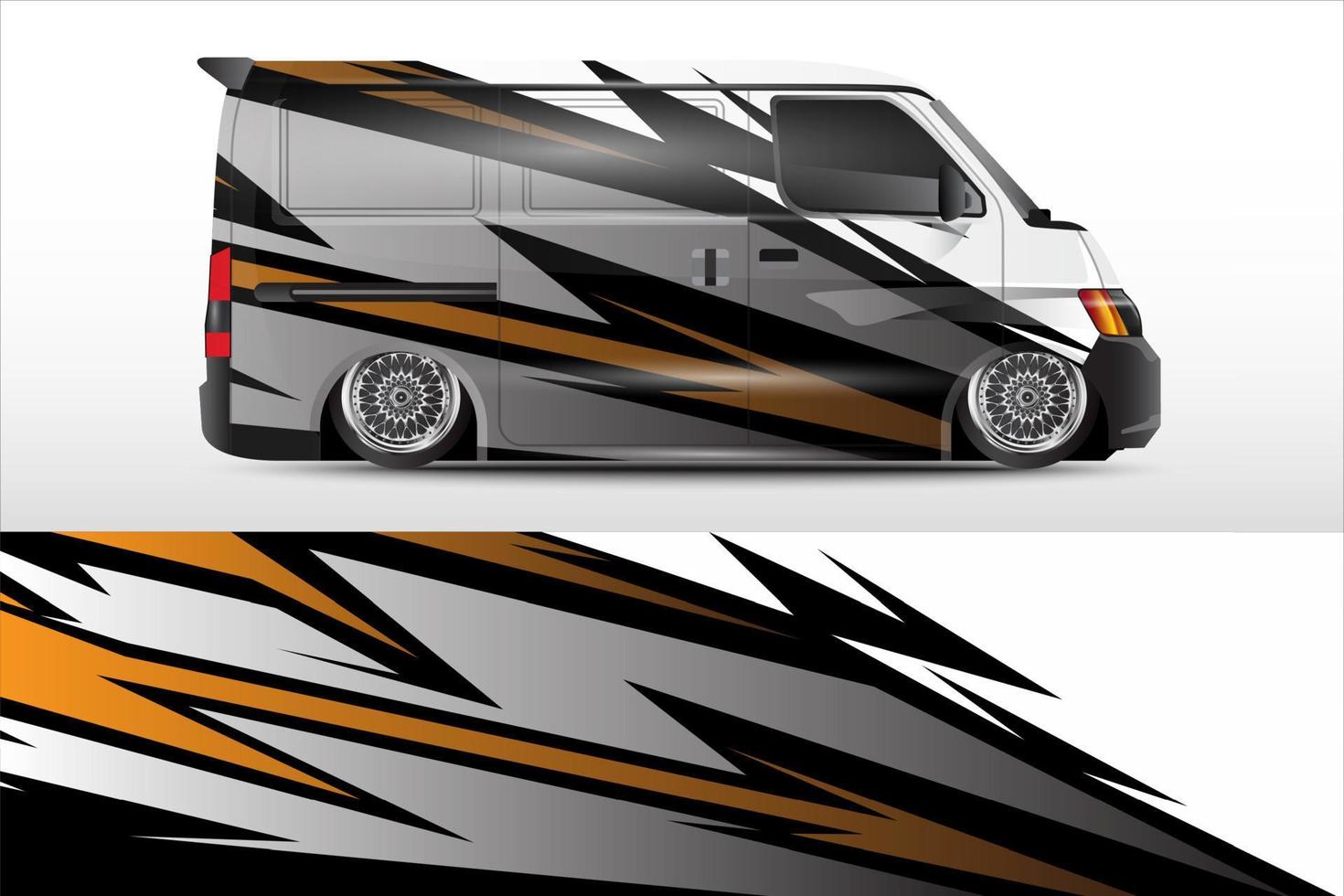racing car wrap vector design for vehicle vinyl stickers and automotive company sticker livery