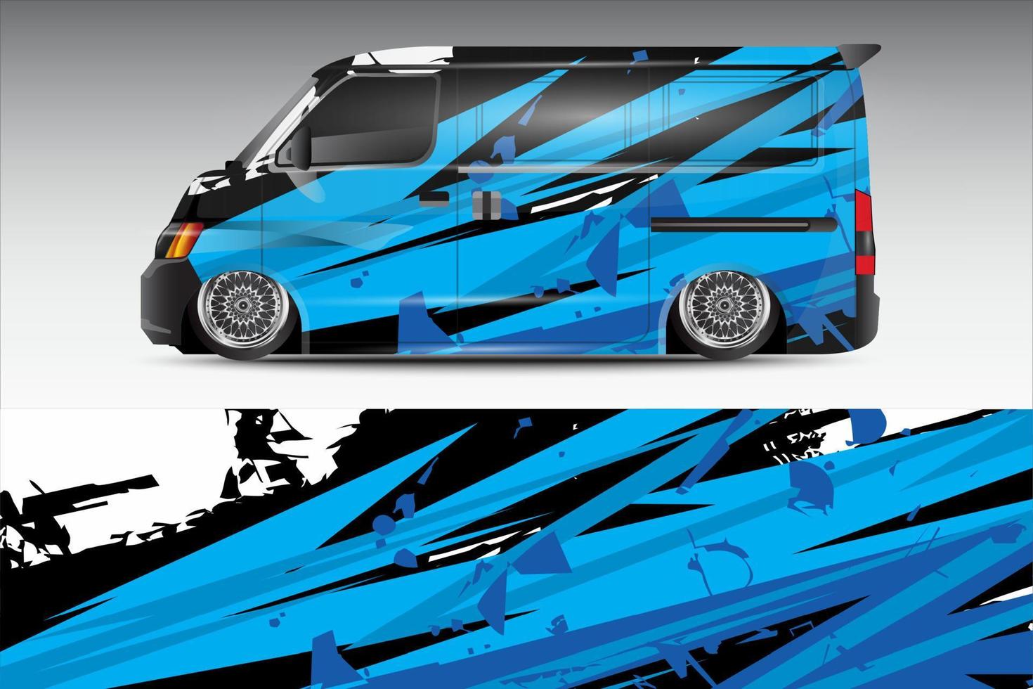 racing car wrap vector design for vehicle vinyl stickers and automotive company sticker livery