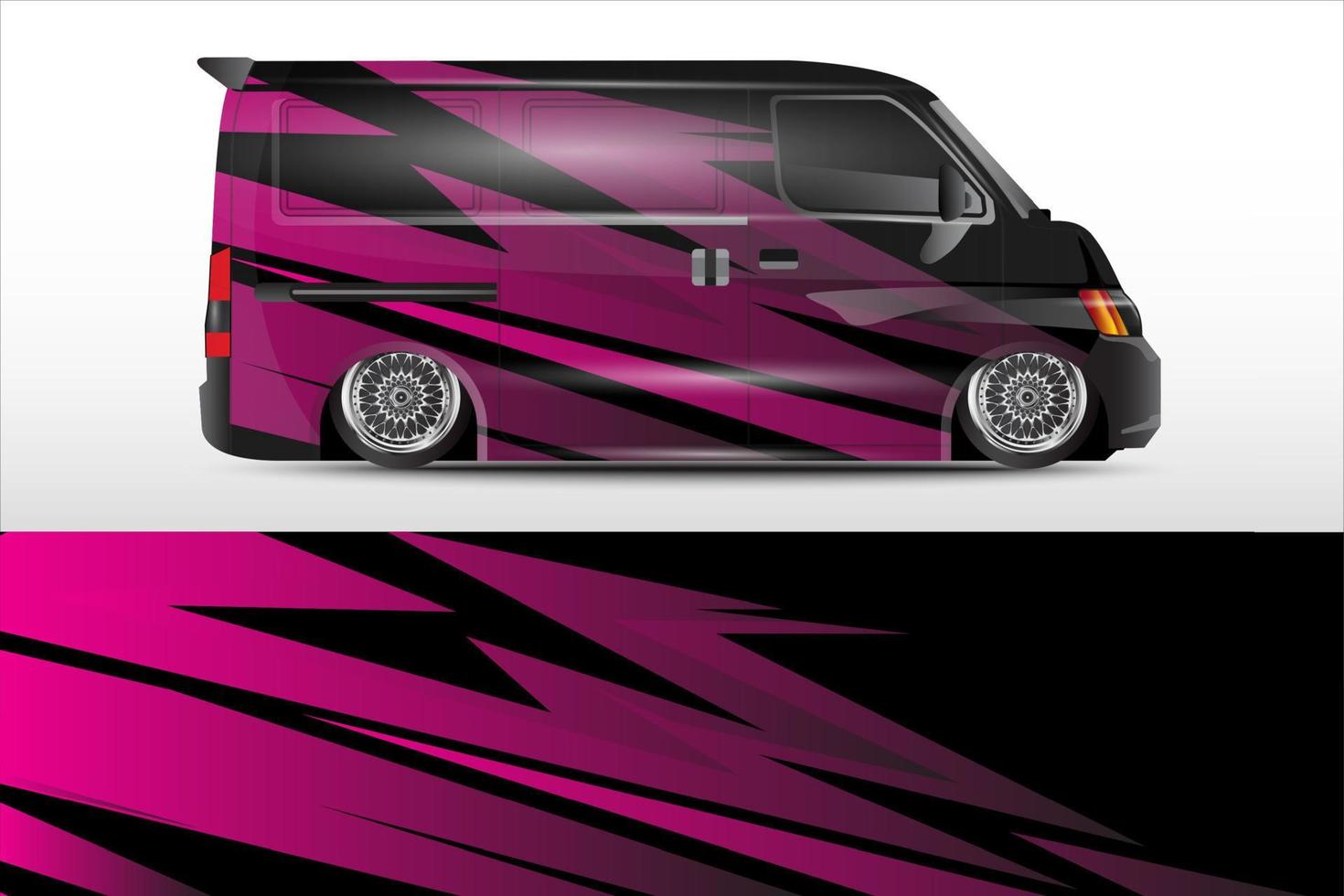 racing car wrap vector design for vehicle vinyl stickers and automotive company sticker livery