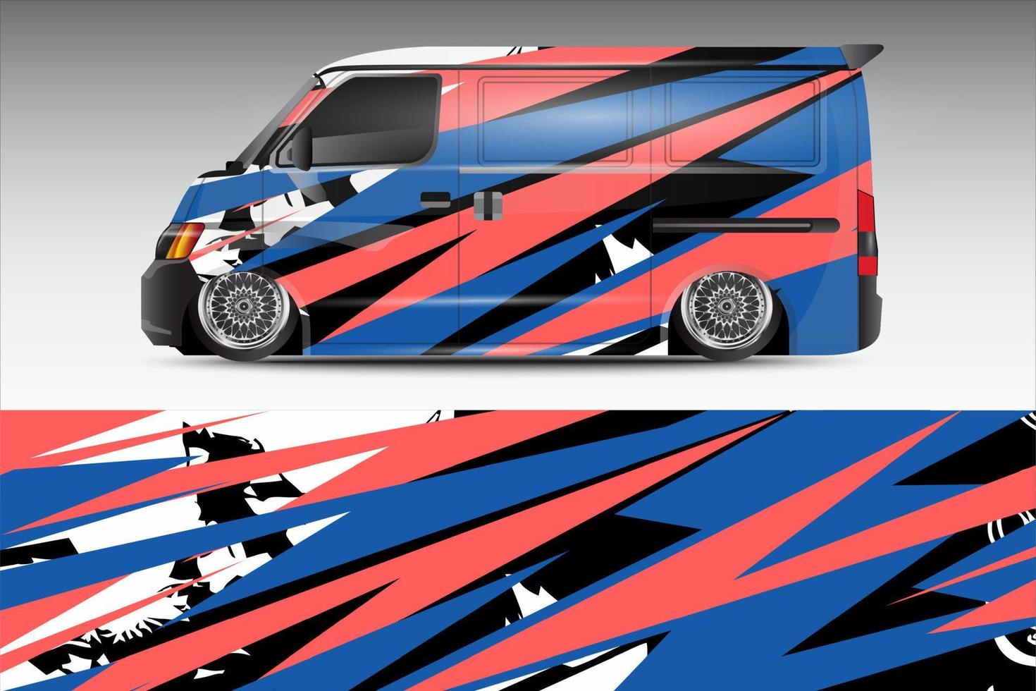 racing car wrap vector design for vehicle vinyl stickers and automotive company sticker livery