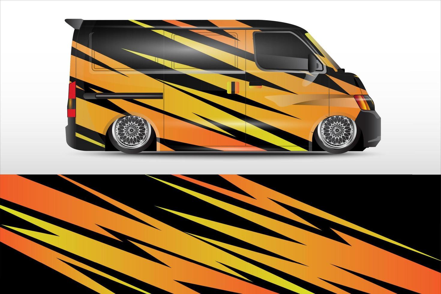 racing car wrap vector design for vehicle vinyl stickers and automotive company sticker livery