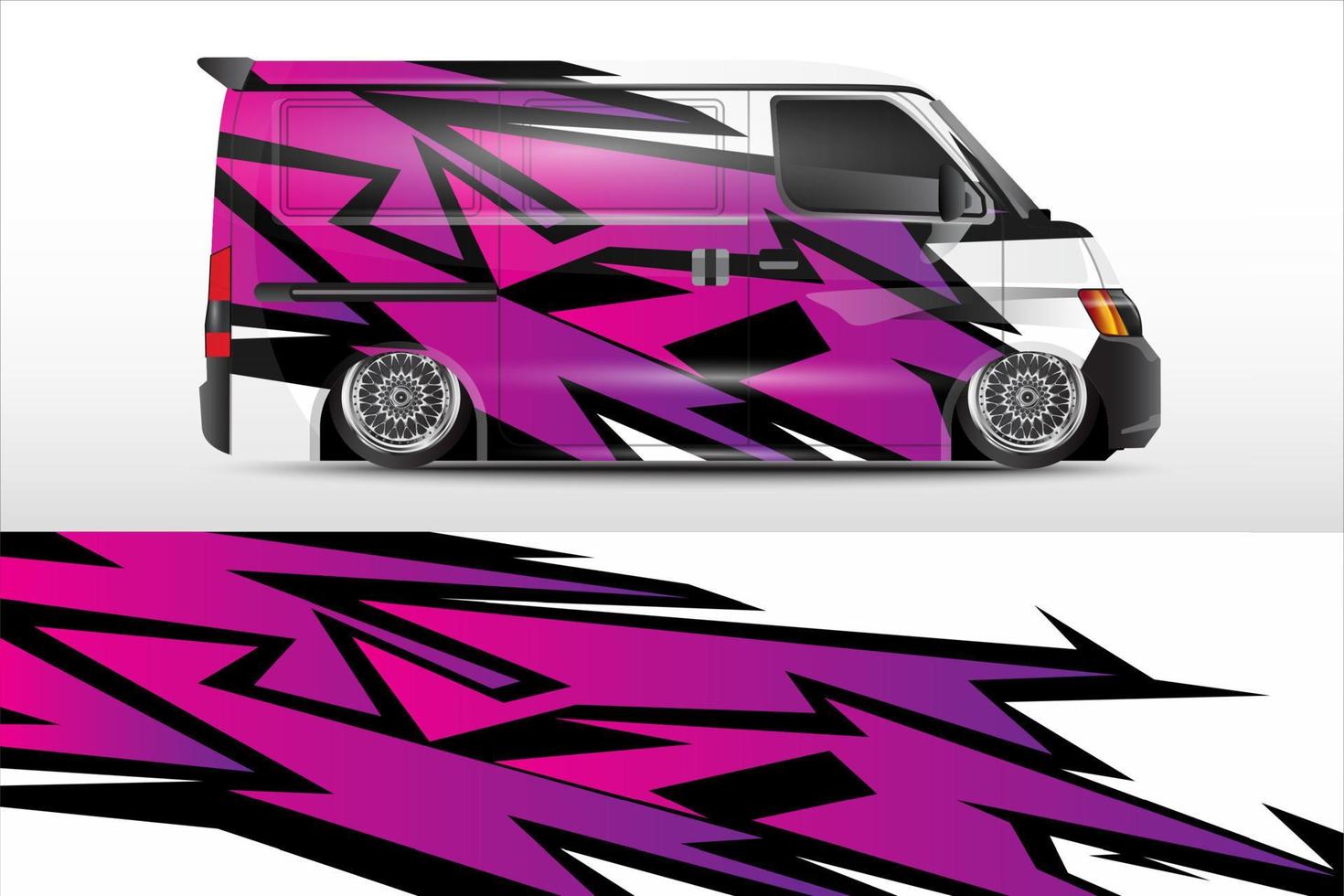 racing car wrap vector design for vehicle vinyl stickers and automotive company sticker livery
