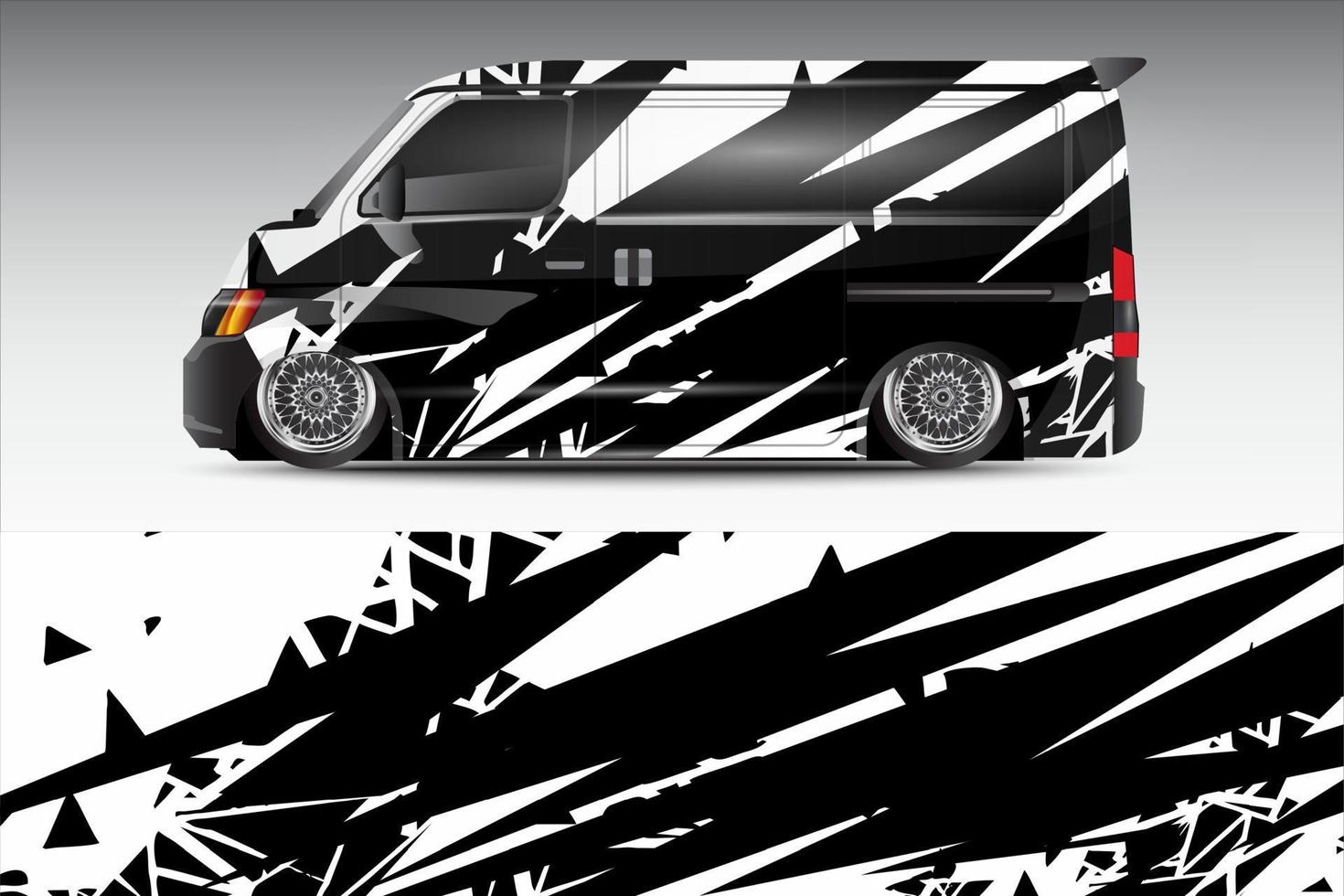 racing car wrap vector design for vehicle vinyl stickers and automotive company sticker livery