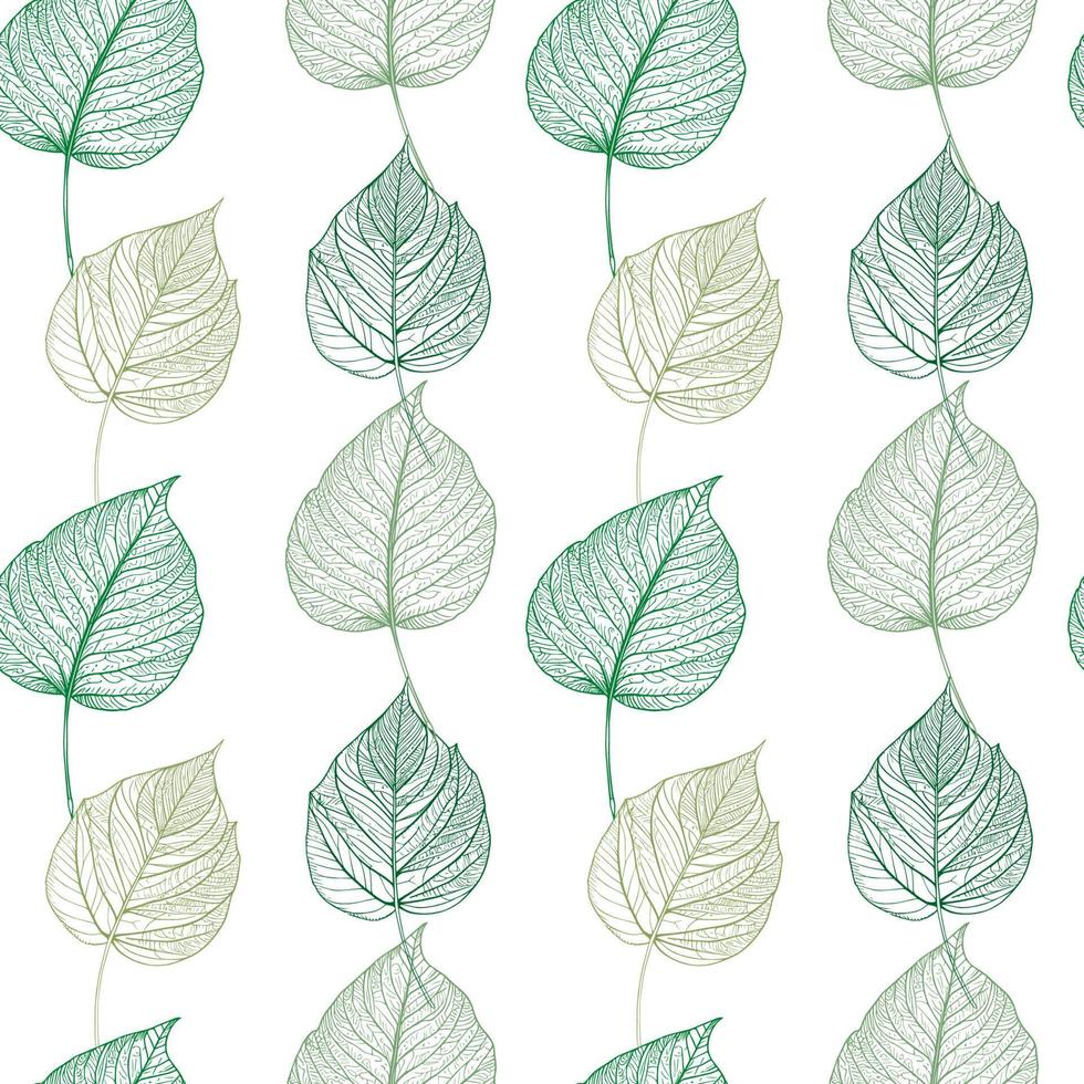 Simple Natural Leaves Seamless Pattern. Vector Illustration EPS10