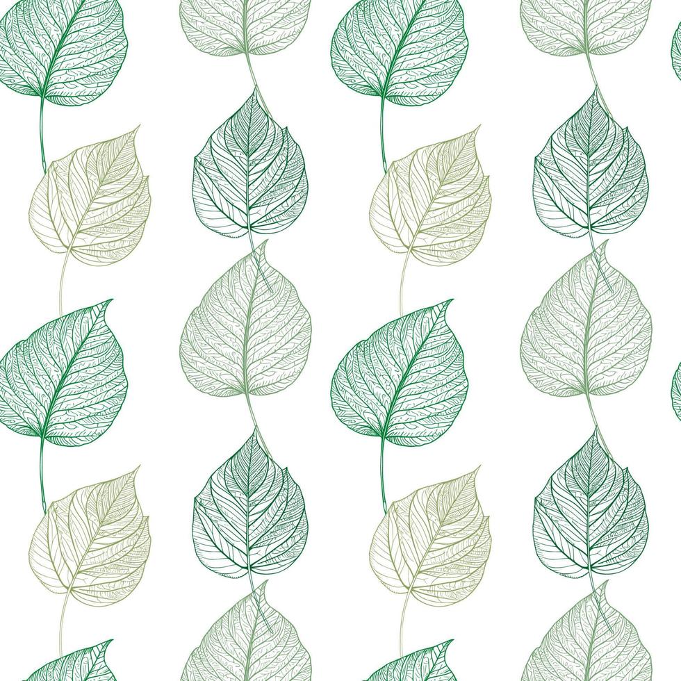 Simple Natural Leaves Seamless Pattern. Vector Illustration EPS10