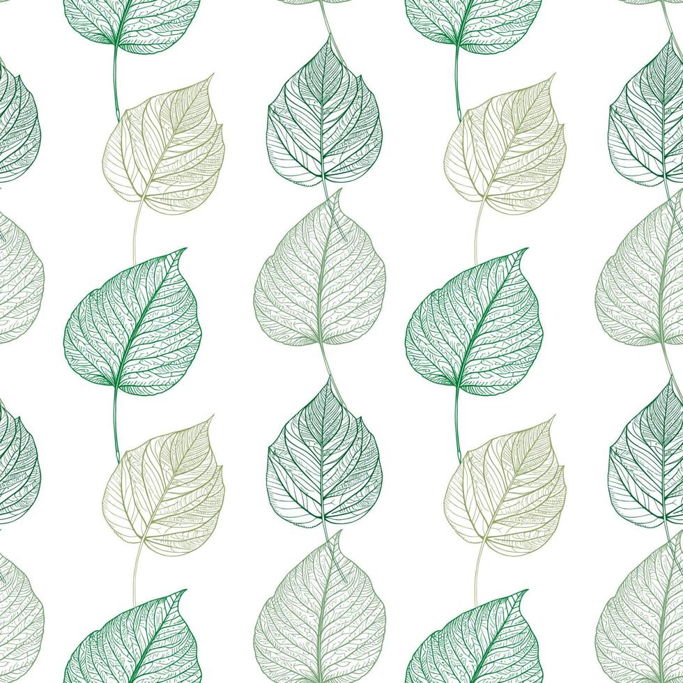 Simple Natural Leaves Seamless Pattern. Vector Illustration EPS10