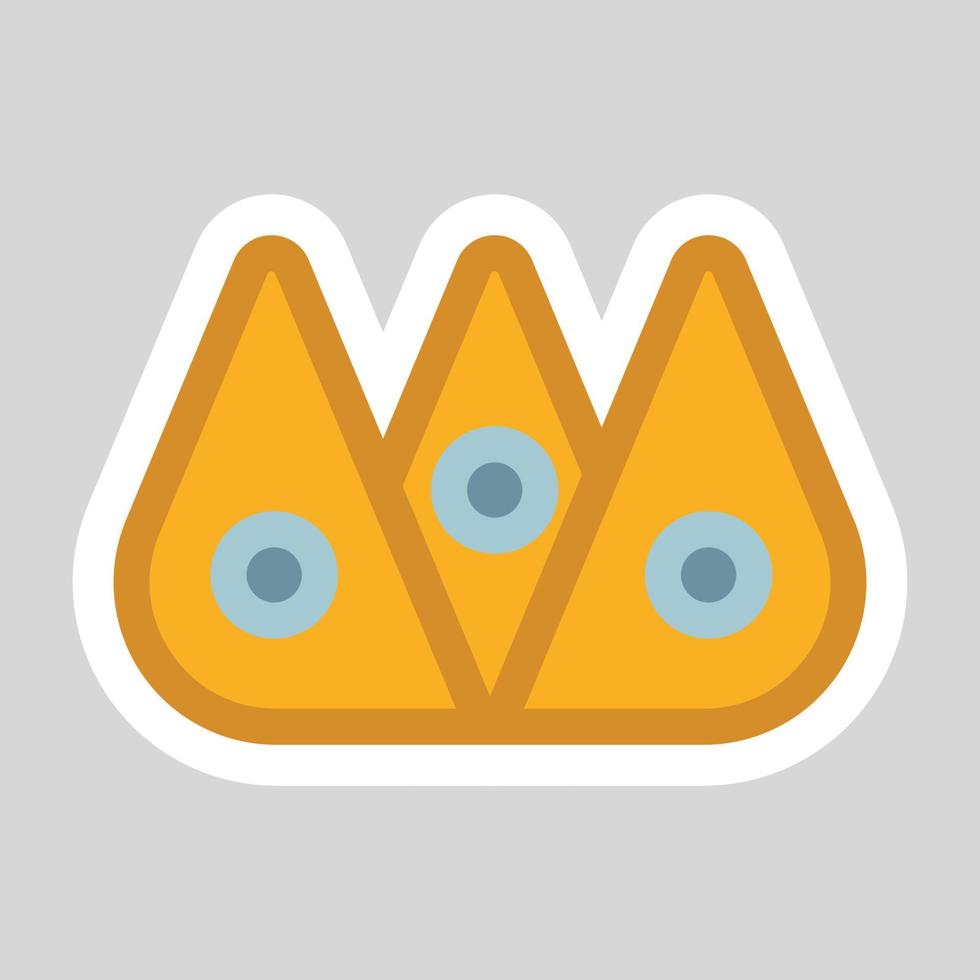 Crown vector flat icon. Isolated golden prince