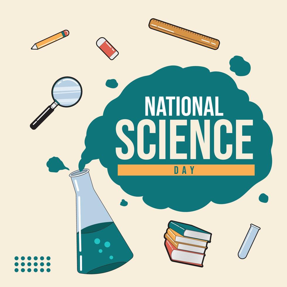 celebración del día nacional de la ciencia en india. 28 de febrero vector