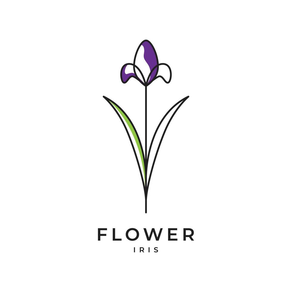 flores tulipanes olor femenino plantilla de ilustración de icono de vector de diseño de logotipo minimalista