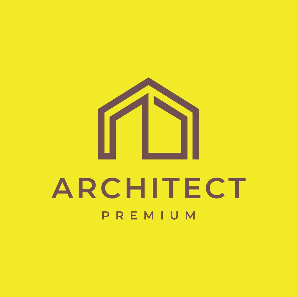 hogar casa arquitectura minimalista estructura moderna futuro logotipo diseño vector icono ilustración plantilla
