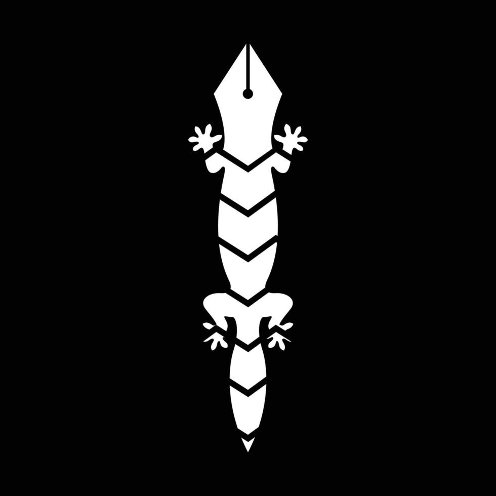 lagarto casa arte lápiz creativo logotipo diseño vector icono ilustración plantilla