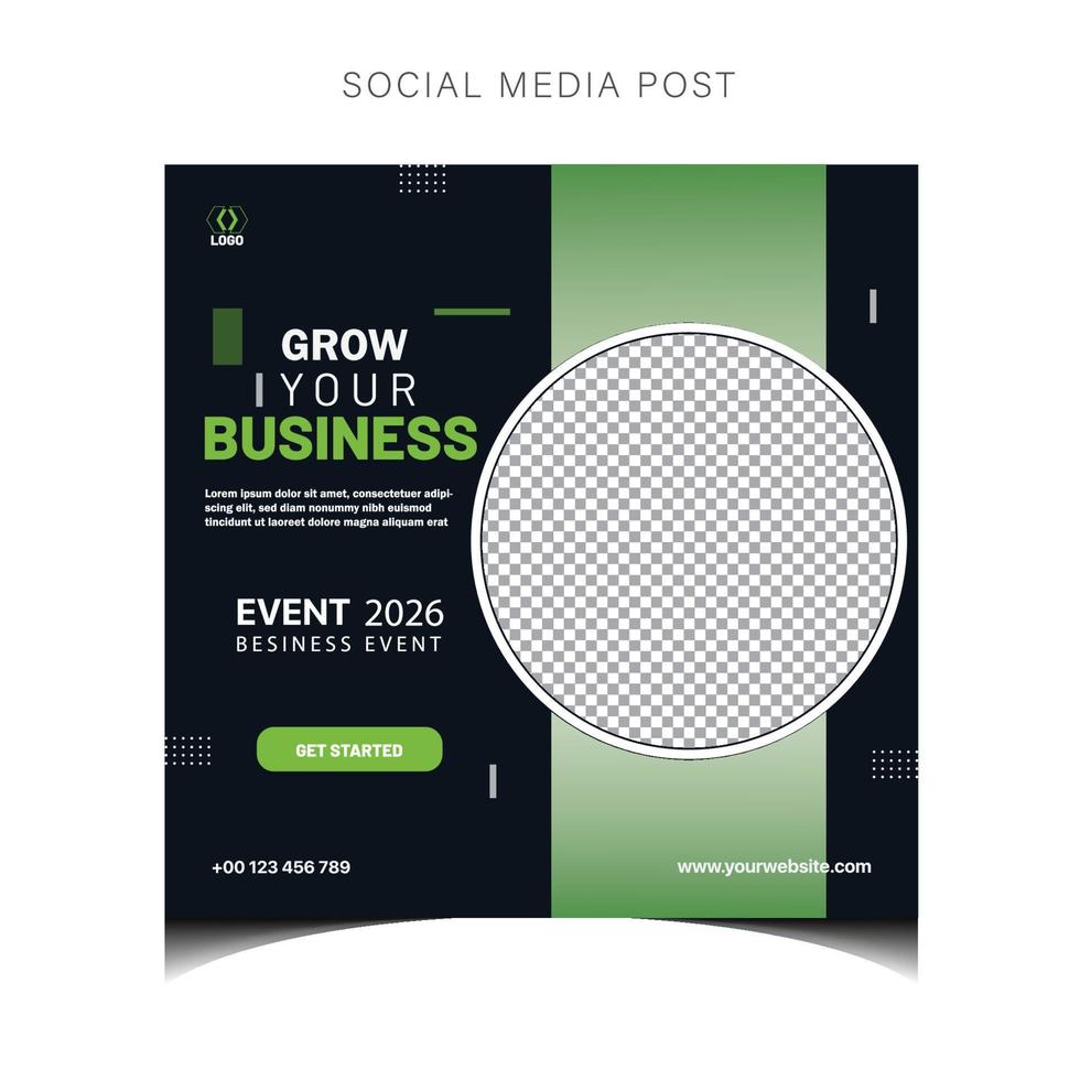 Corporate business social media post design template vector