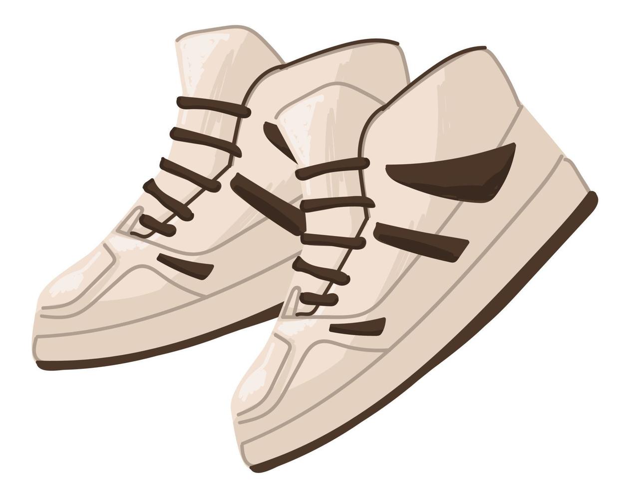 Fashion of 2000s, stylish sneakers for men vector 19485991 Vector Art ...