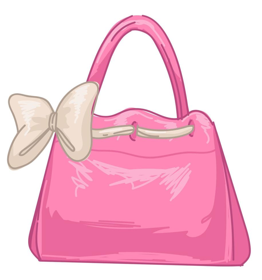 Fashion and trends of 2000s, women handbag vector