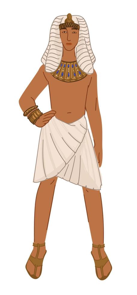Ancient egypt, old civilization antique personage vector