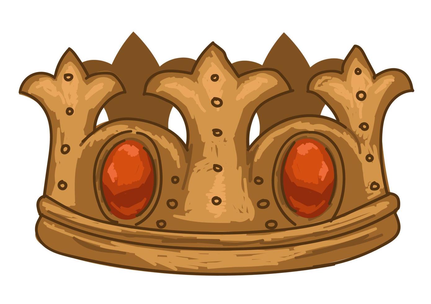 Royal crown with gems and precious stones vector