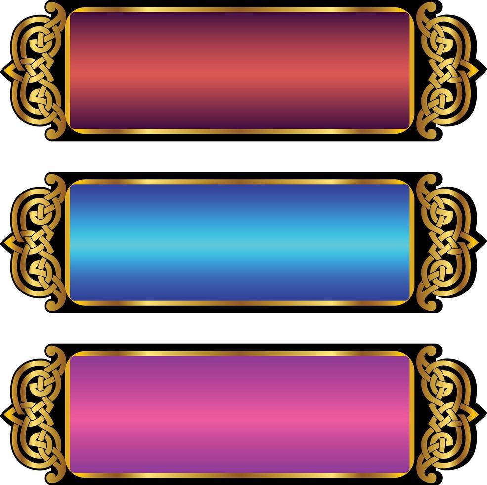 conjunto de marco de título de banner islámico árabe dorado de lujo png fondo transparente cuadro de texto dorado imágenes de diseño vectorial vector