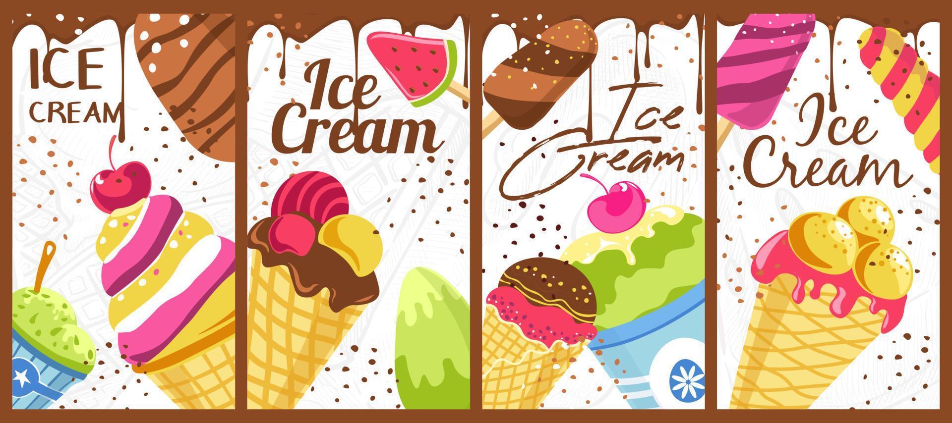 ice cream party vector