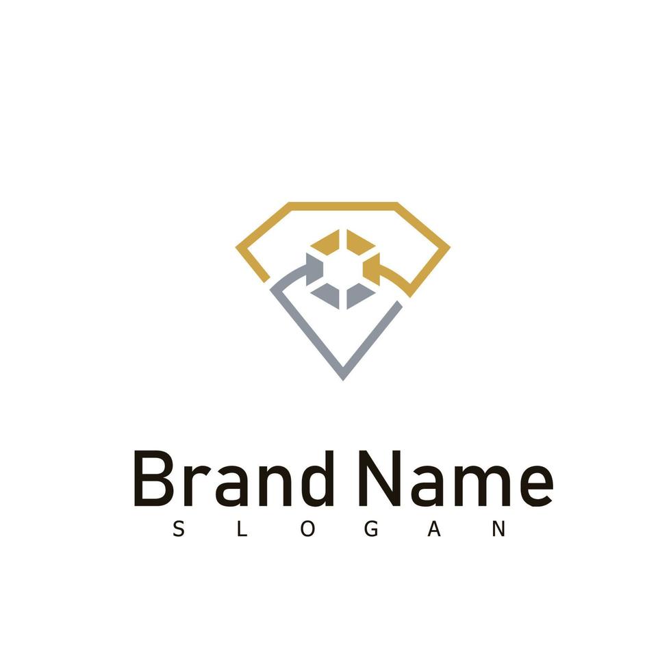 diamond logo luxury premium brand vector