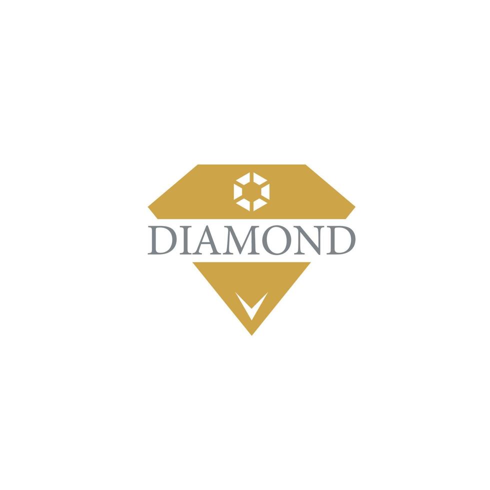 logotipo de diamante marca premium de lujo vector