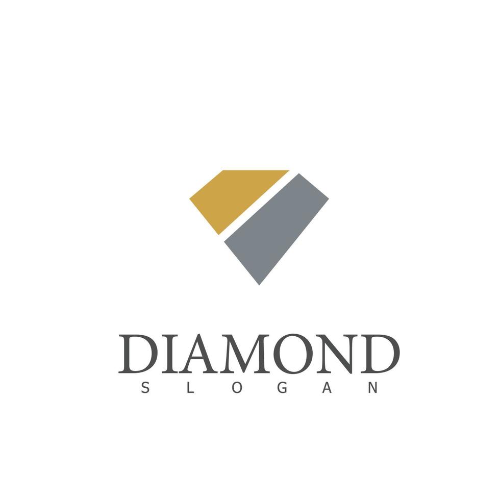 logotipo de diamante marca premium de lujo vector