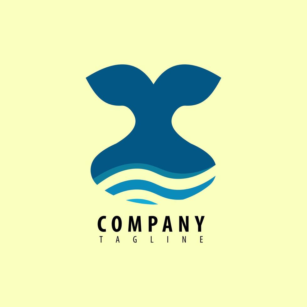 concepto de logotipo de onda de ballena. perfecto para el logotipo de su empresa. vector
