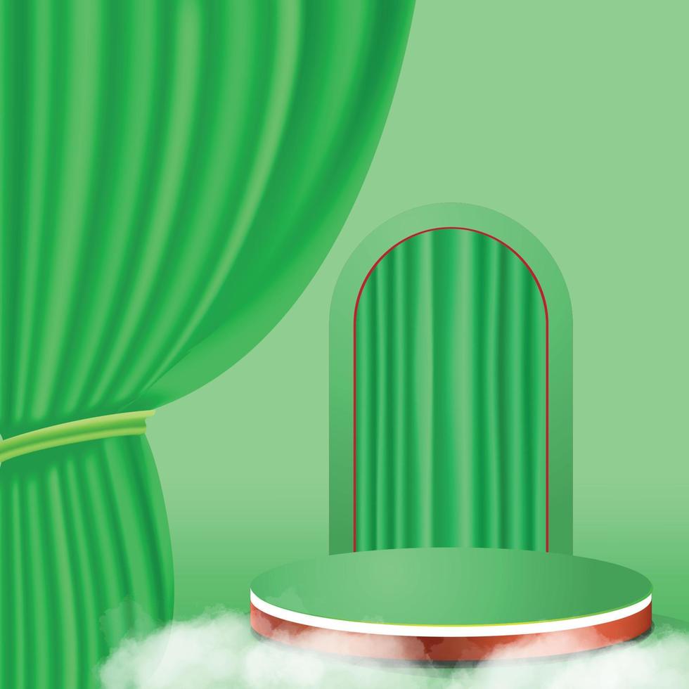 3D element podium ramadan theme vector