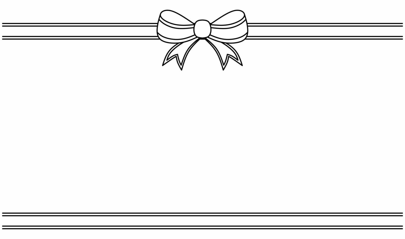 outline ribbon and bow frame with copy space for your text or design vector