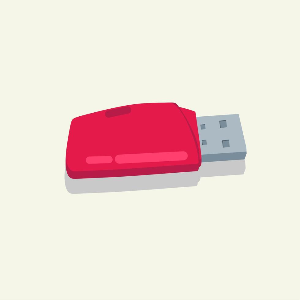 vector illustration, flash drive flat design