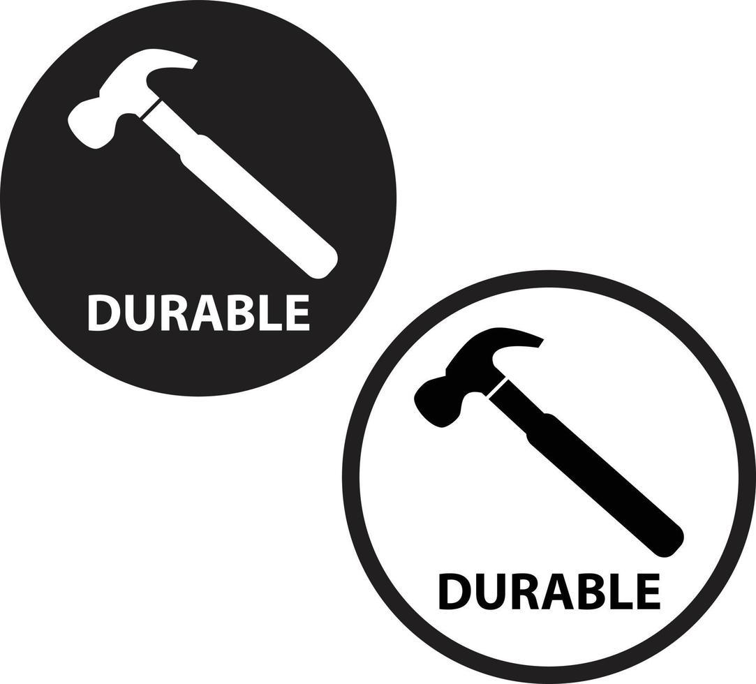 Metal durable unbreakable icon on white background. Durable sign. Durable material symbol. flat style. vector
