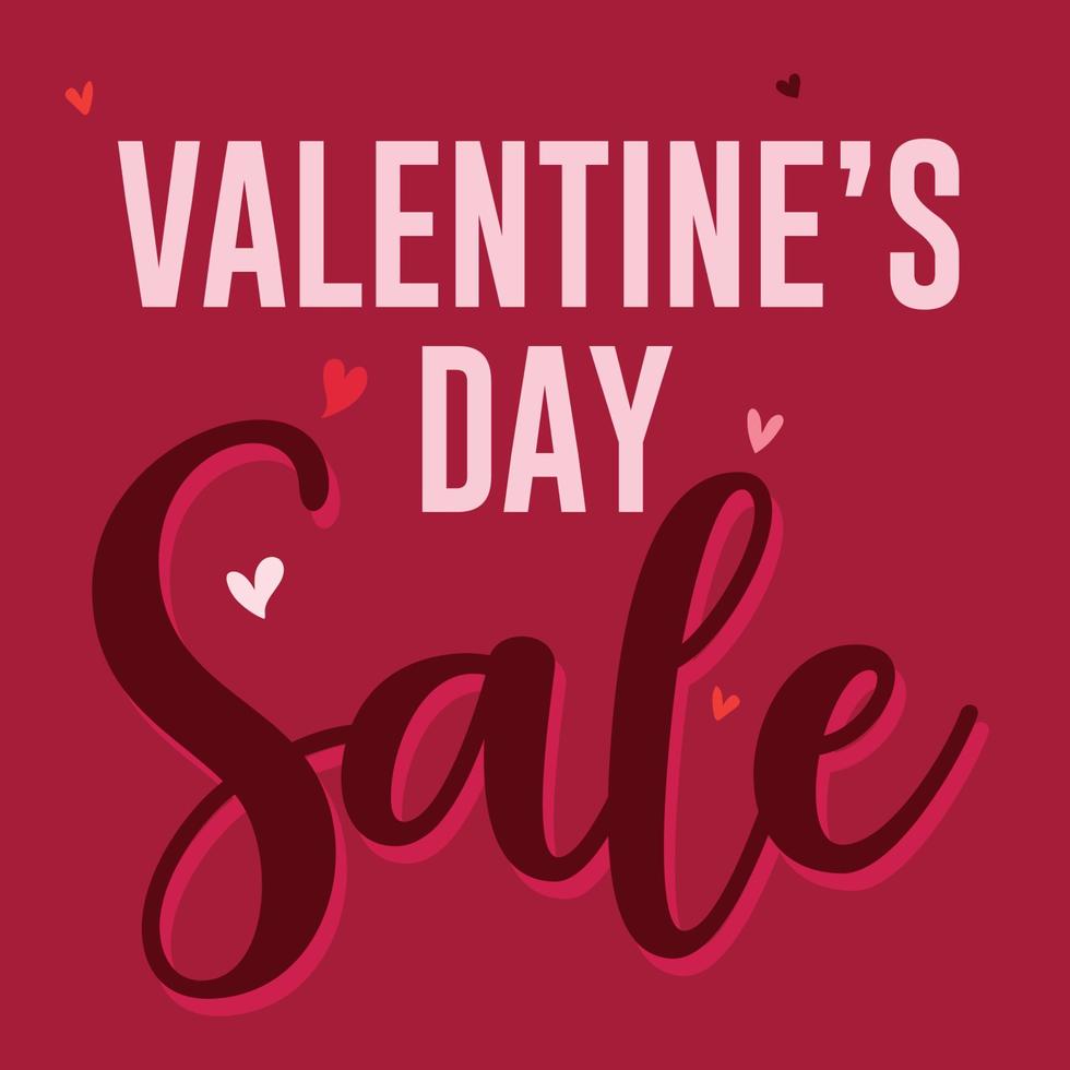 banner promocional de oferta de venta de san valentín vector