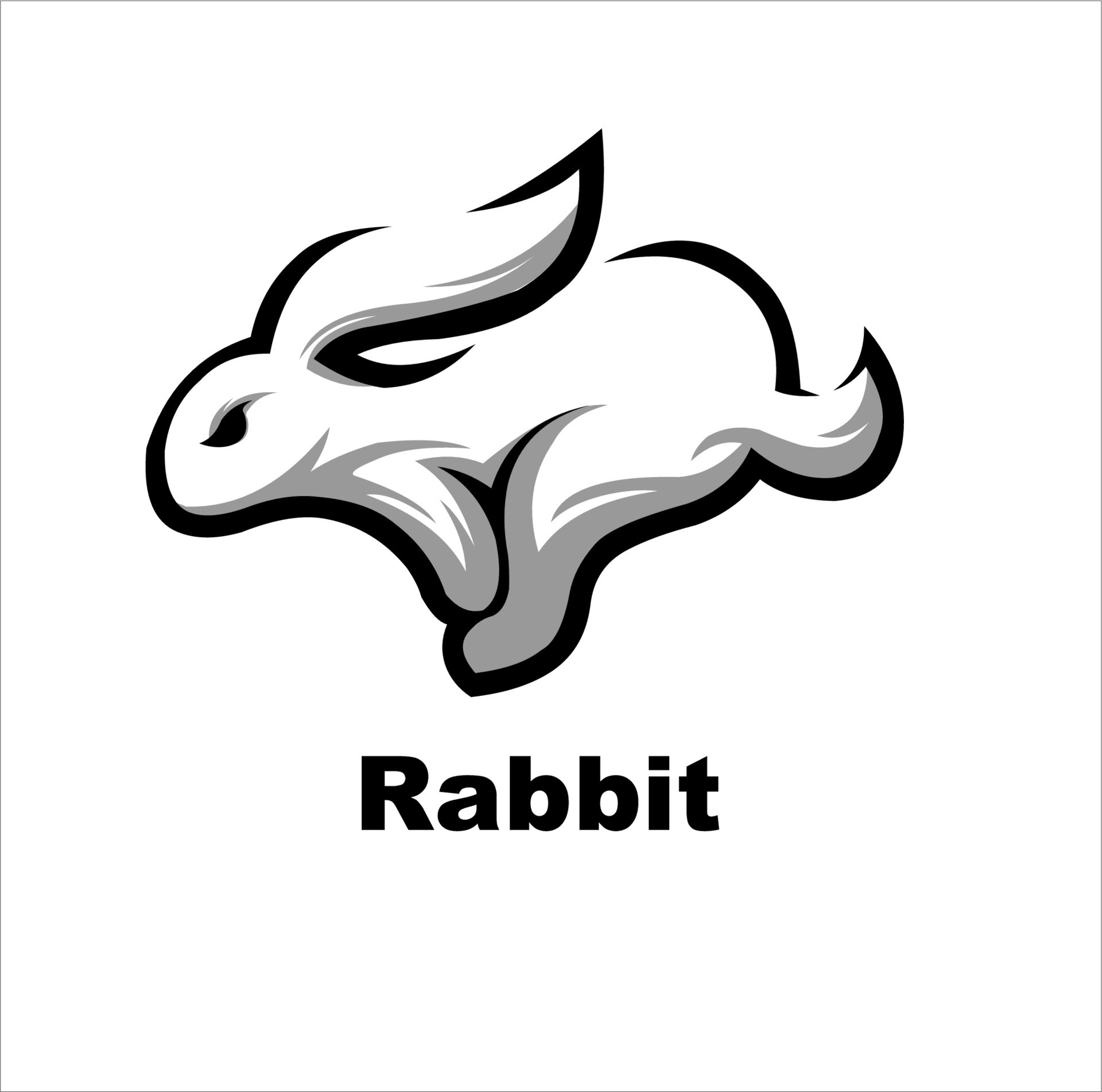 Logo Rabbit Icon In Grey Black And White Colour 19486582 Vector Art At logo-rabbit-icon-in-grey-black-and-white-colour-19486582-vector-art-at