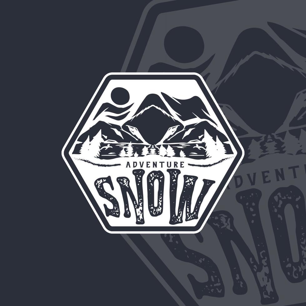 logotipo de aventura de nieve vector