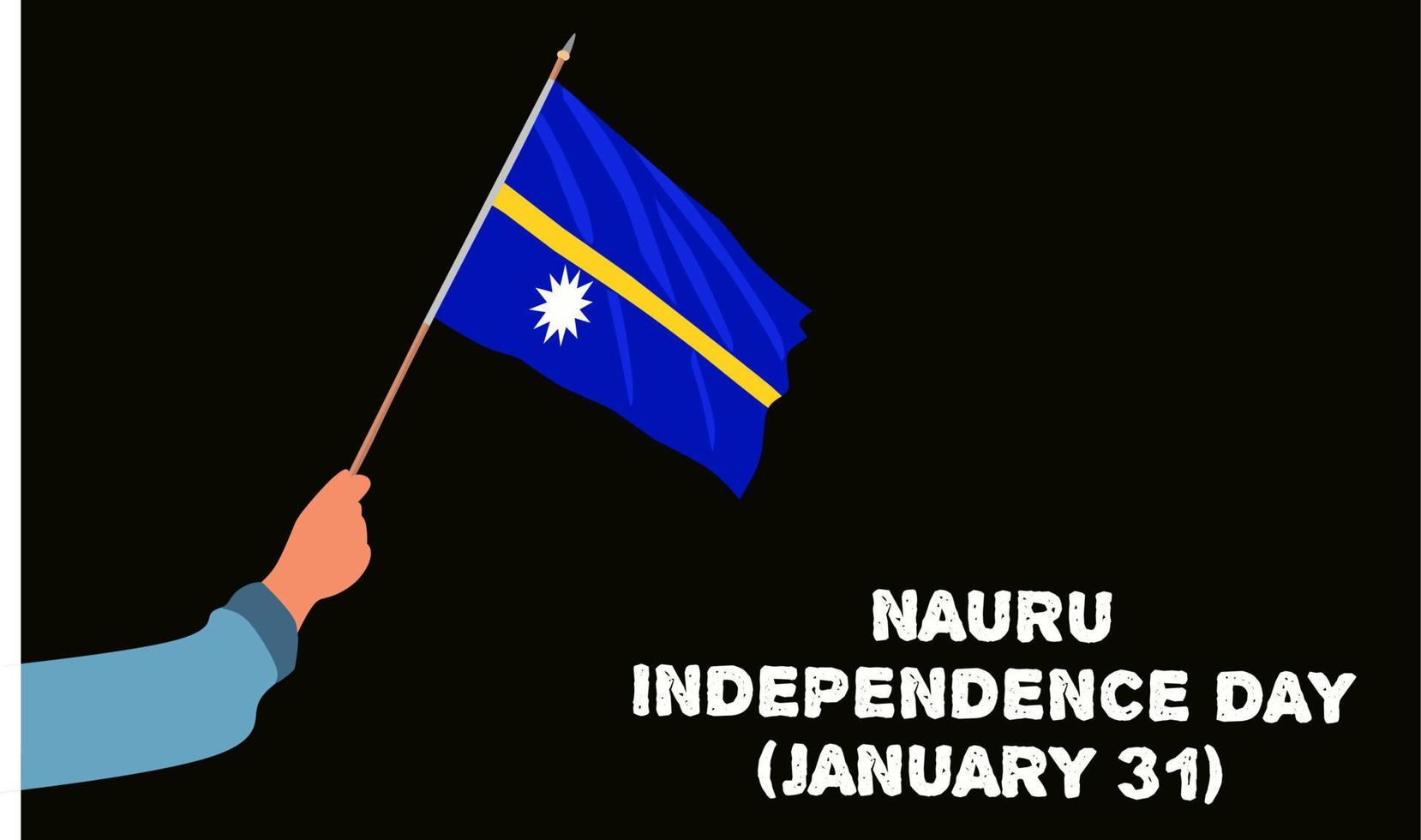 Vector graphic of Nauru independence day for Nauru independence day celebration. flat design. flyer design. January 31.