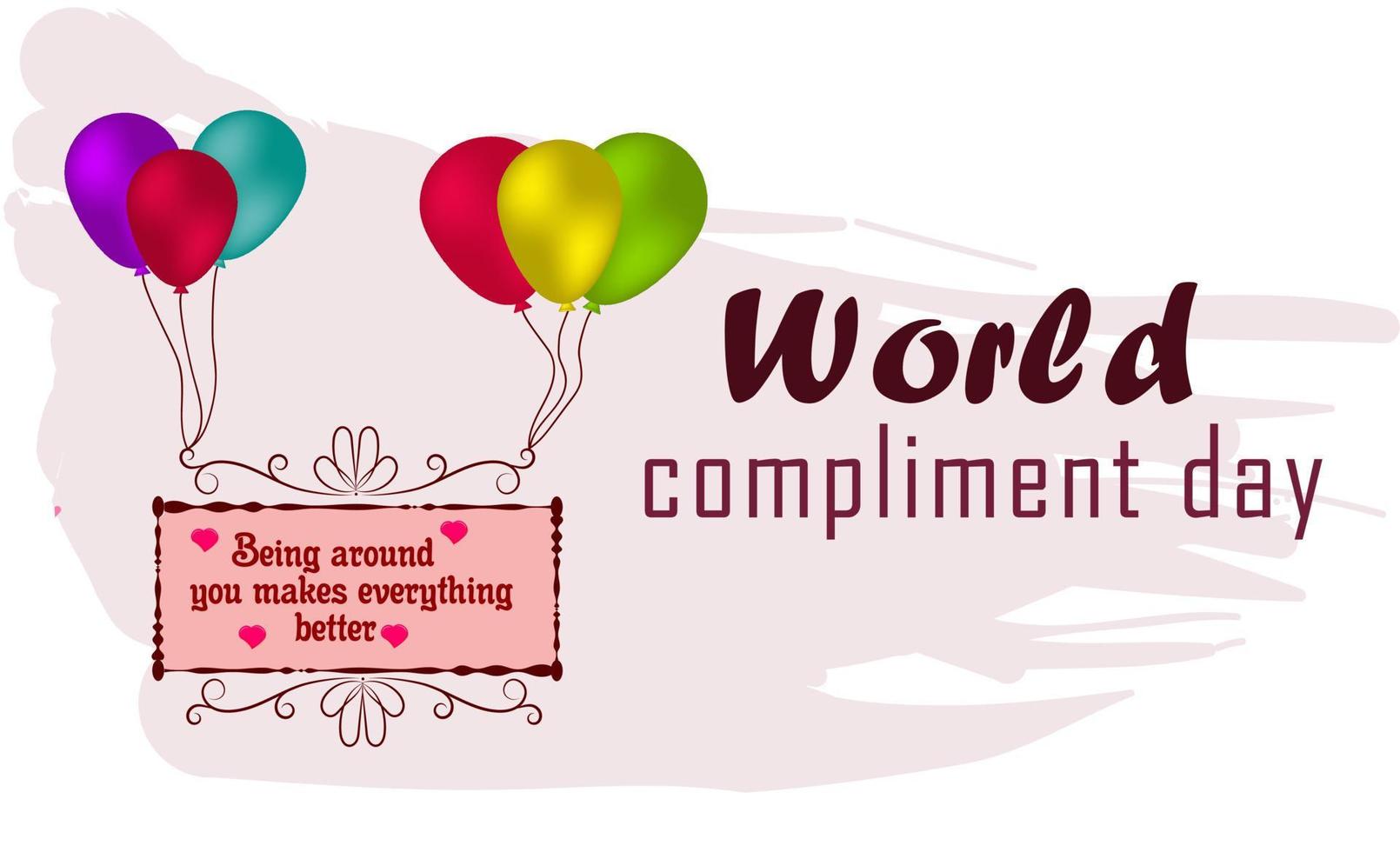 compliment for dear friend vector