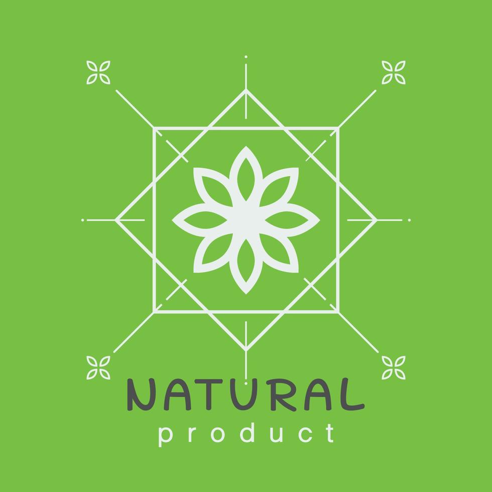 plantilla de diseño de logotipo de producto natural. rama con hojas verdes vector