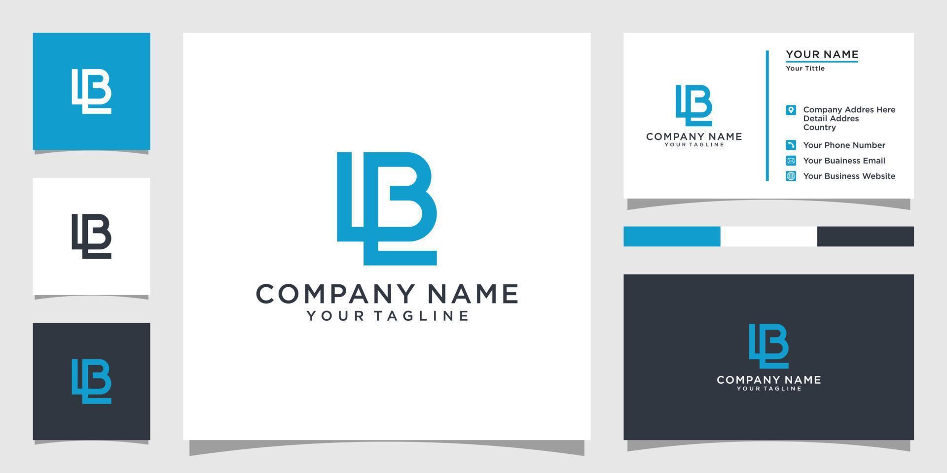 LB or BL initial letter logo design vector. vector