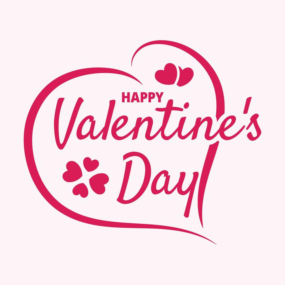 diseño de tipografía feliz día de san valentín vector