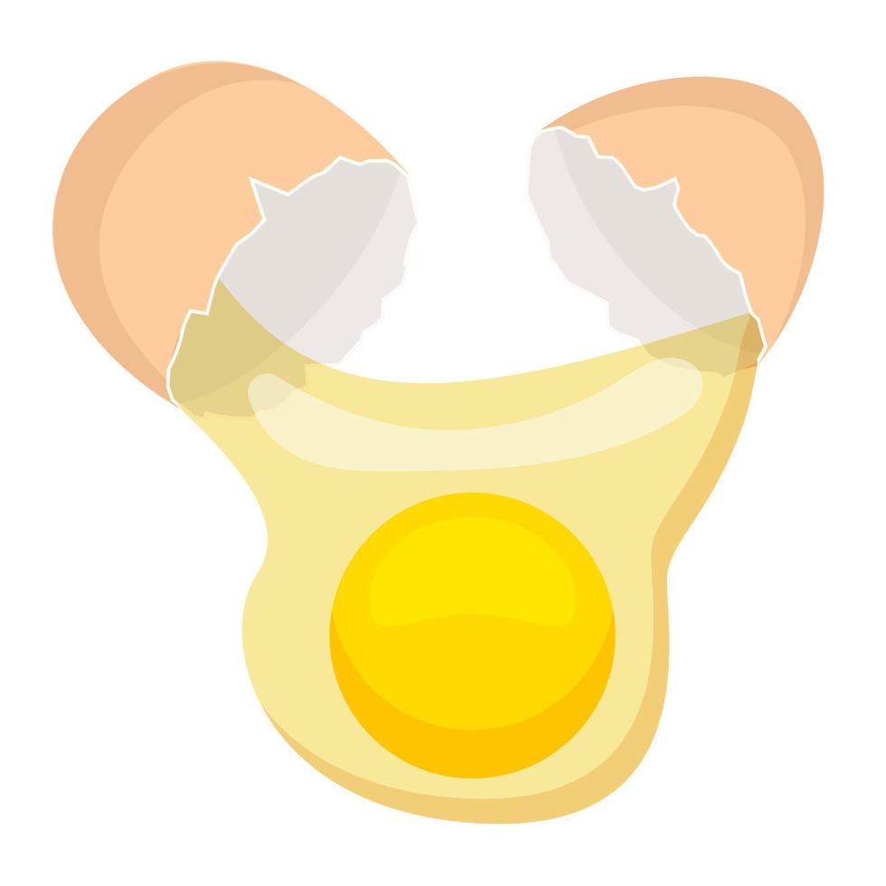Chicken egg. Vector illustration in modern flat style. The icon is isolated on a white background. For your design.
