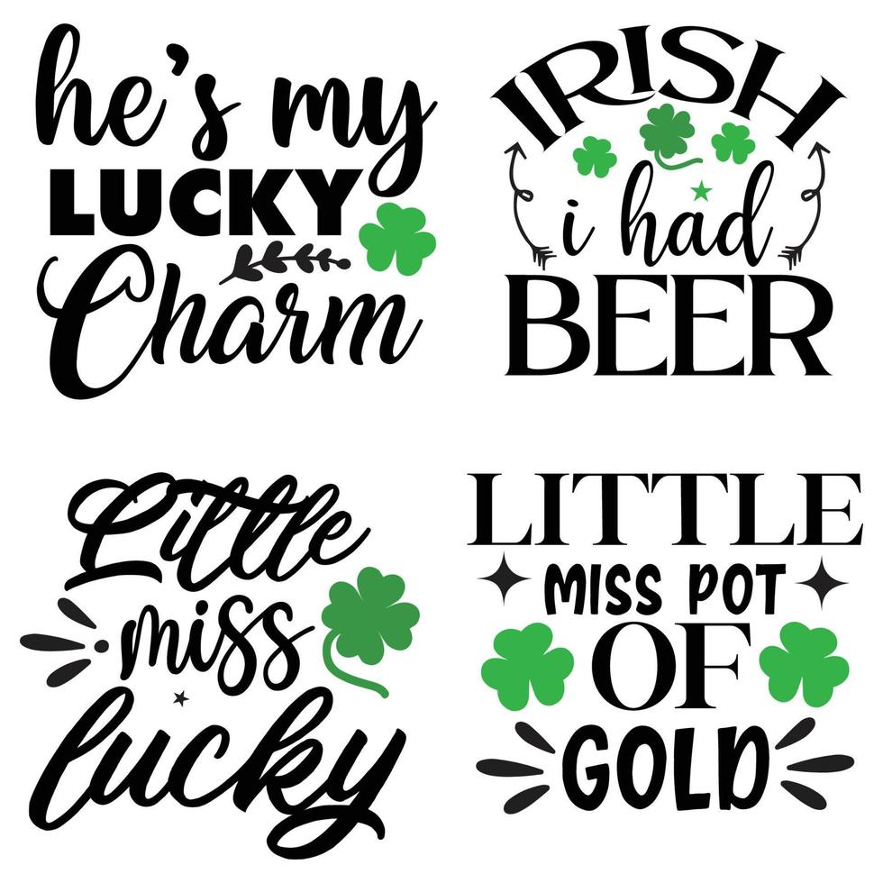 St Patrick's day t shirt designs vector