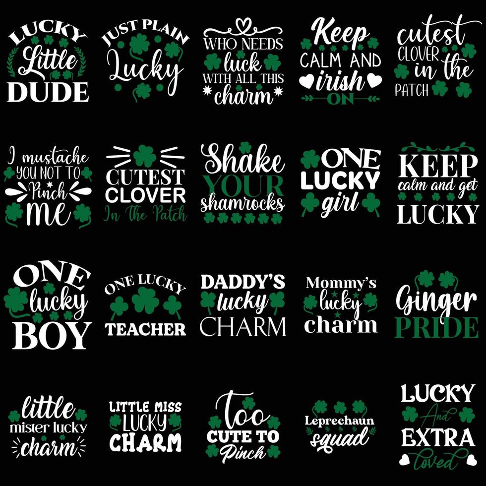 St Patrick's day t shirt designs vector